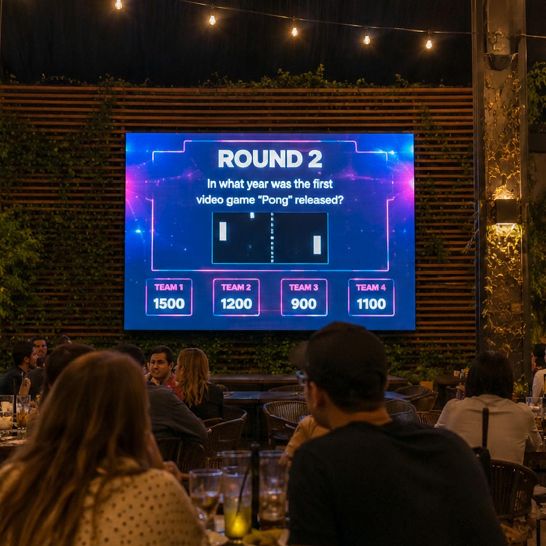 Restaurant Patio LED Screen for Outdoor Dining, Game Nights, and Seasonal Promotions – P3.91mm