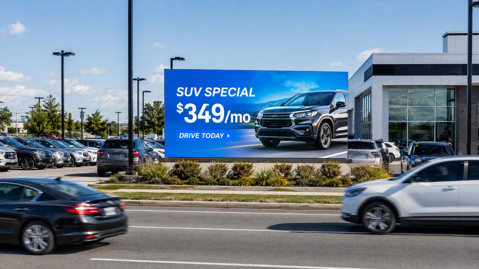 Using Outdoor LED Displays to Move Dealership Inventory